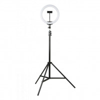 Светодиодная кольцевая лампа для фото и видео съемки на штативе, ZD666, диаметр 26 см
